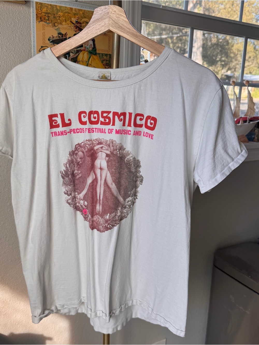 El Cosmico White Graphic Tee - Trans-Pecos Festival of Music and Love